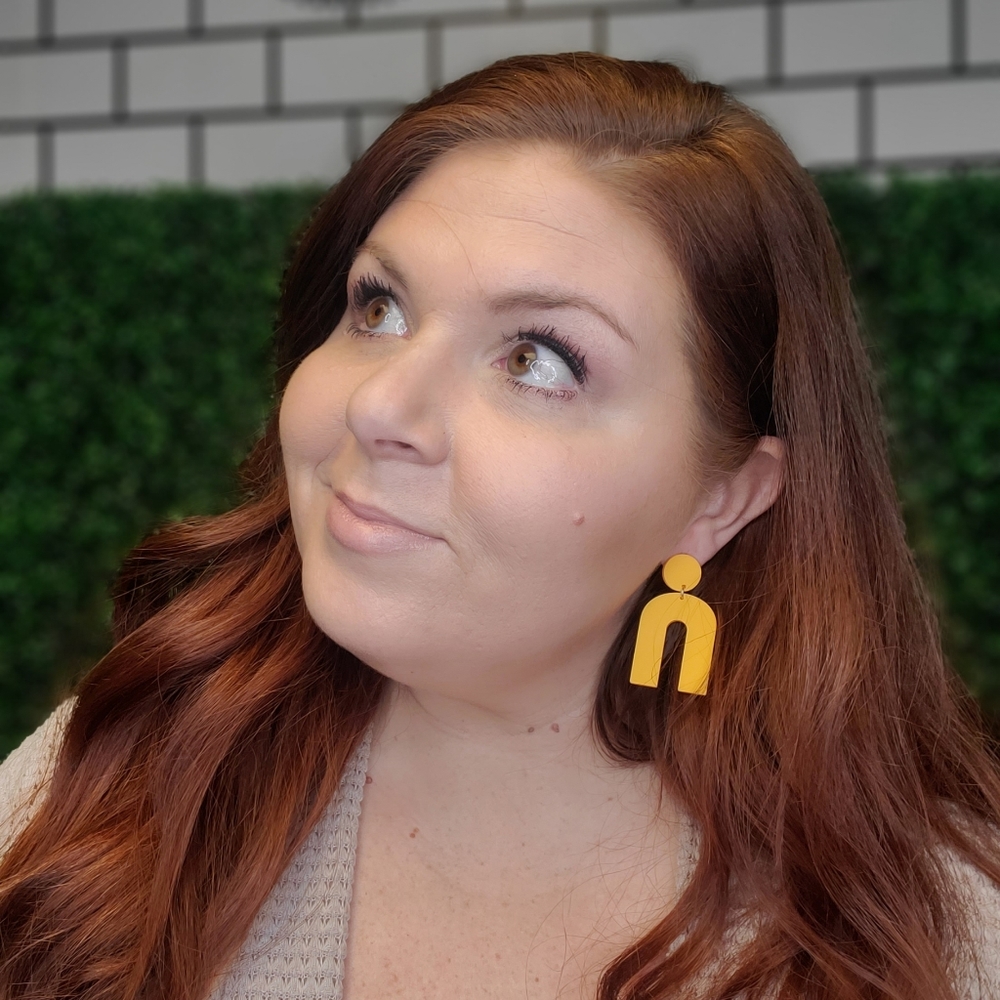 Brand New Yellow Arch Acrylic Earrings